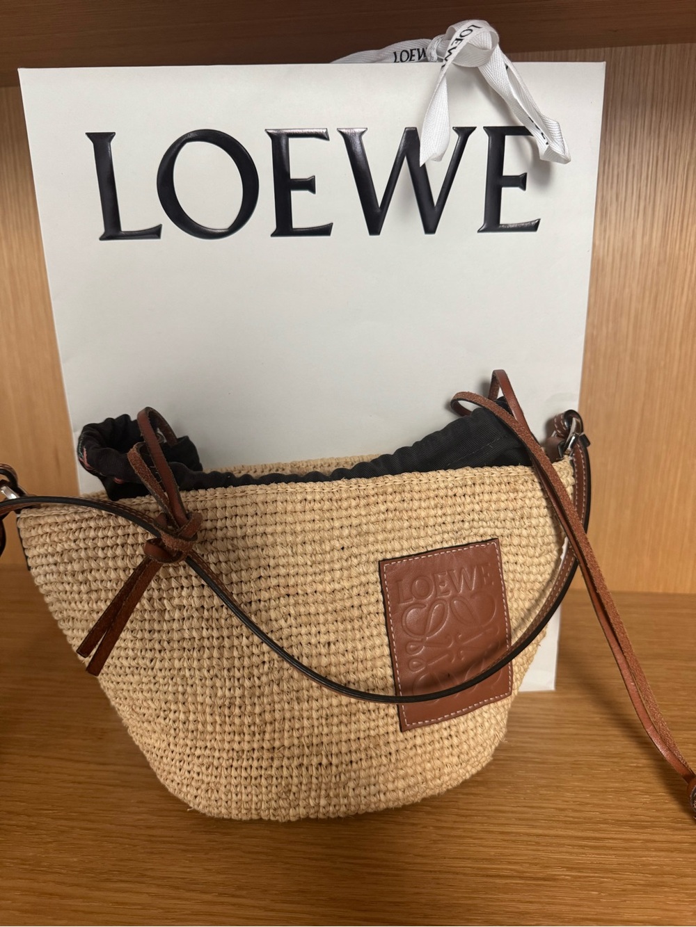 Loewe raffia Pochette crossbody. - Picture 3 of 12